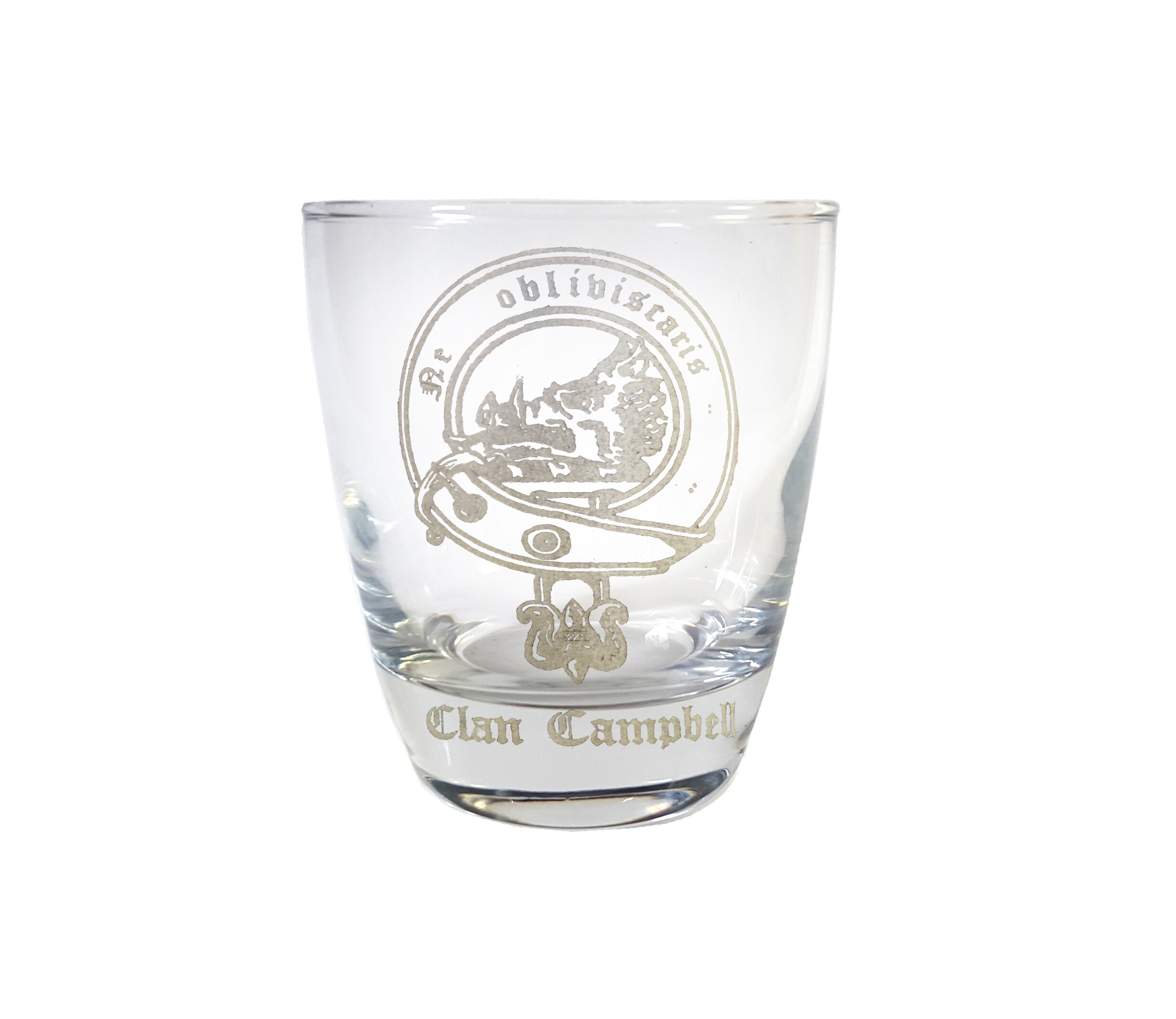 HISTORIC SCOTLAND LIVINGSTONE ウイスキー　グラス Scottish Clan Crest Glassware — Lyoncraft Engraving